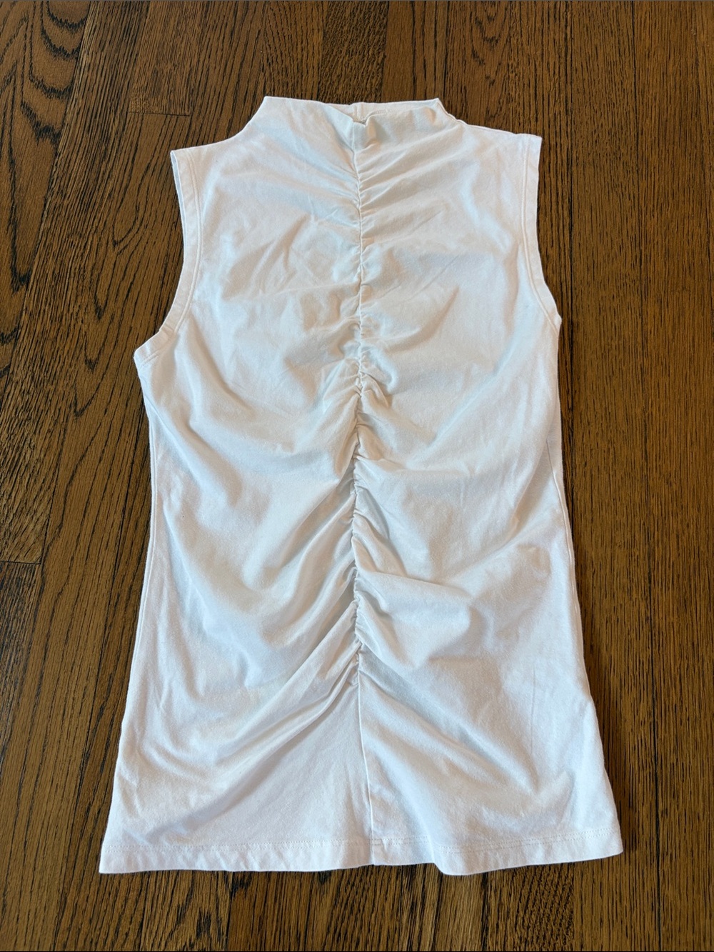 Grey State White Ruched Sleeveless Top - Classic Women's Tank, s